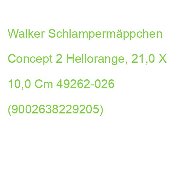 Walker Schlampermäppchen Concept 2 Hellorange, 21,0 X 10,0 Cm 49262-026 (9002638229205)