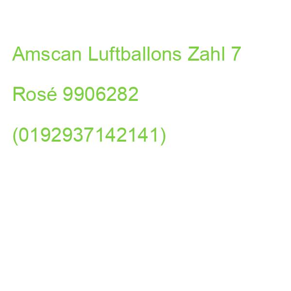 Amscan Folienballon Zahl 7 Rose, 1 St. 9906282 (0192937142141)