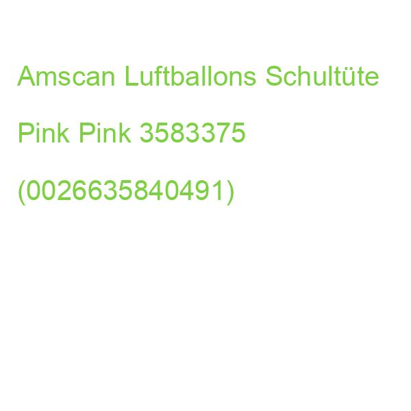 Amscan Folienballon Schultüte Pink, 1 St. 3583375 (0026635840491)