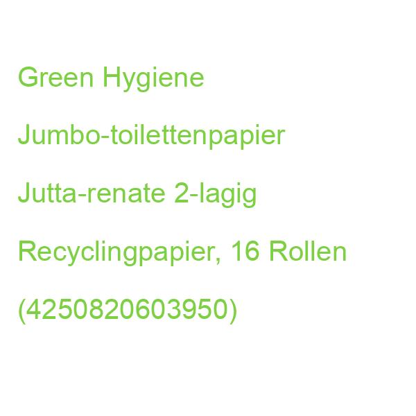 Green Hygiene Jumbo-toilettenpapier Jutta-renate 2-lagig Recyclingpapier, 16 Rollen (4250820603950)