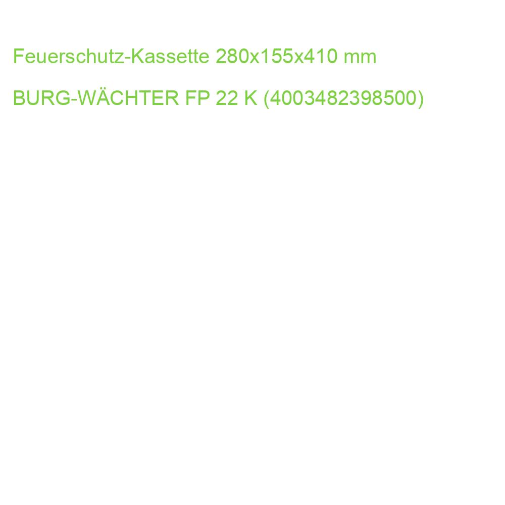 Feuerschutz-Kassette 280x155x410 mm BURG-WÄCHTER FP 22 K (4003482398500)