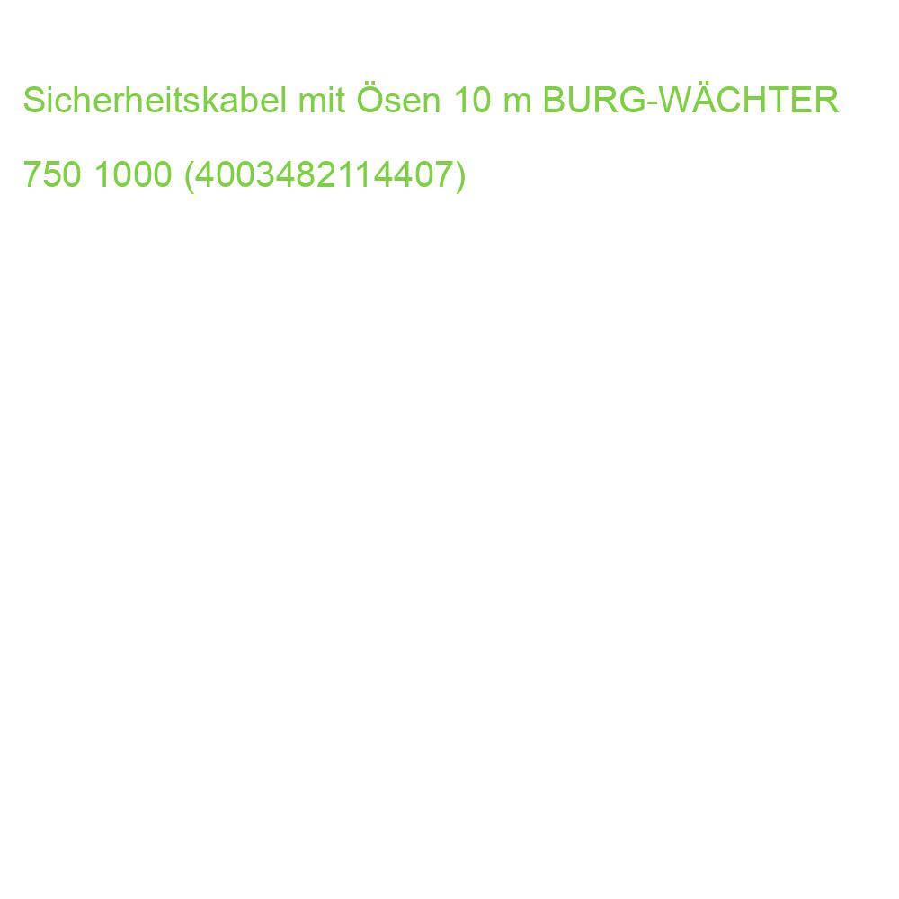 Sicherheitskabel mit Ösen 10 m BURG-WÄCHTER 750 1000 (4003482114407)