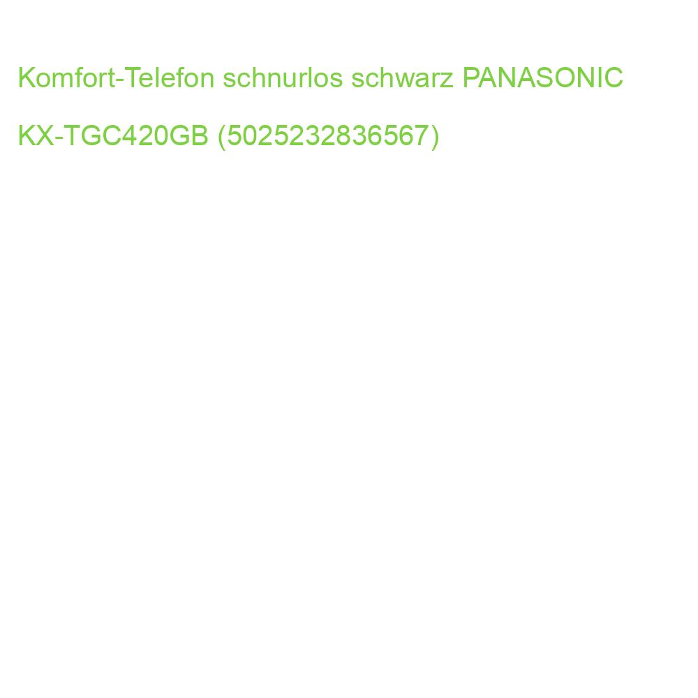 Komfort-Telefon schnurlos schwarz PANASONIC KX-TGC420GB (5025232836567)