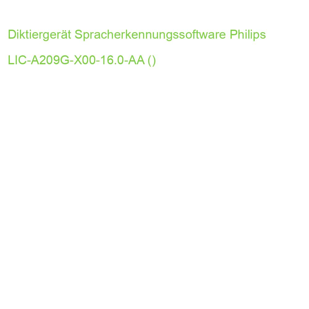 Diktiergerät Spracherkennungssoftware PHILIPS LIC-A209G-X00-16.0-AA ()