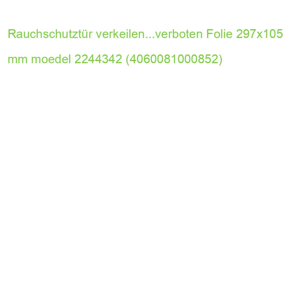 Rauchschutztür verkeilen...verboten Folie 297x105 mm MOEDEL 57773 (4060081000852)
