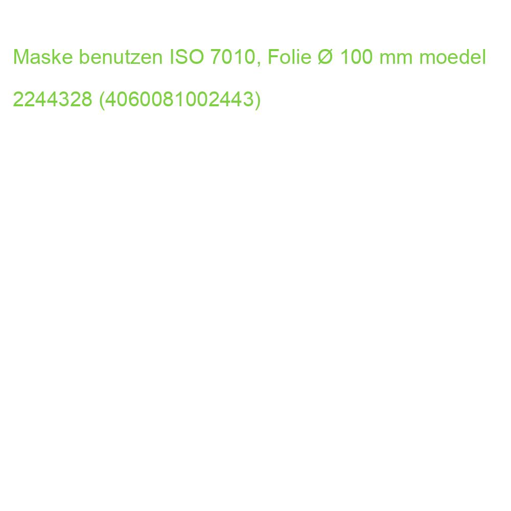 Maske benutzen ISO 7010, Folie  100 mm MOEDEL 51827 (4060081002443)