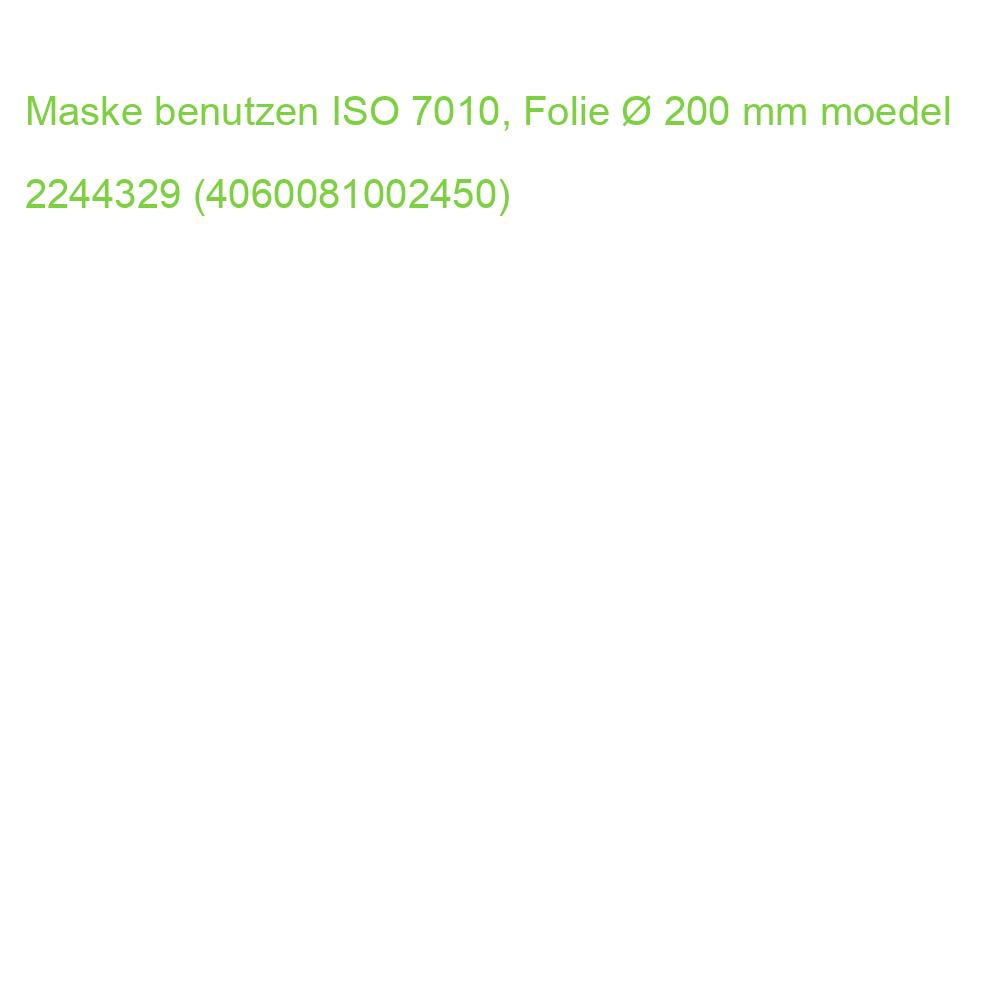 Maske benutzen ISO 7010, Folie  200 mm MOEDEL 51828 (4060081002450)