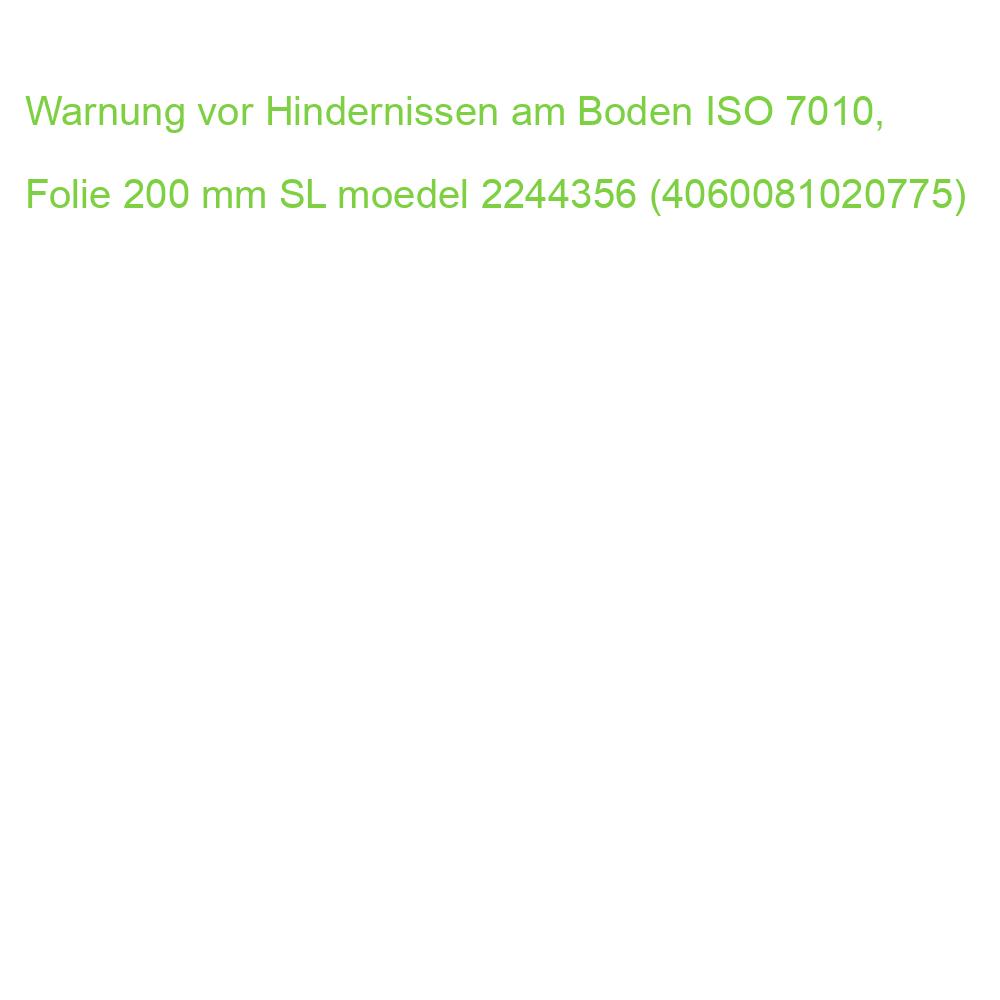 Warnung vor Hindernissen am Boden ISO 7010, Folie 200 mm SL MOEDEL 59026 (4060081020775)