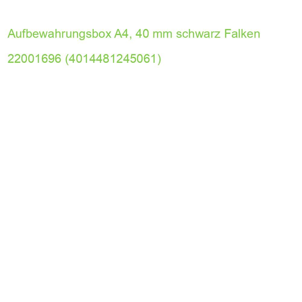 Aufbewahrungsbox A4, 40 mm schwarz Falken 22001696 (4014481245061)