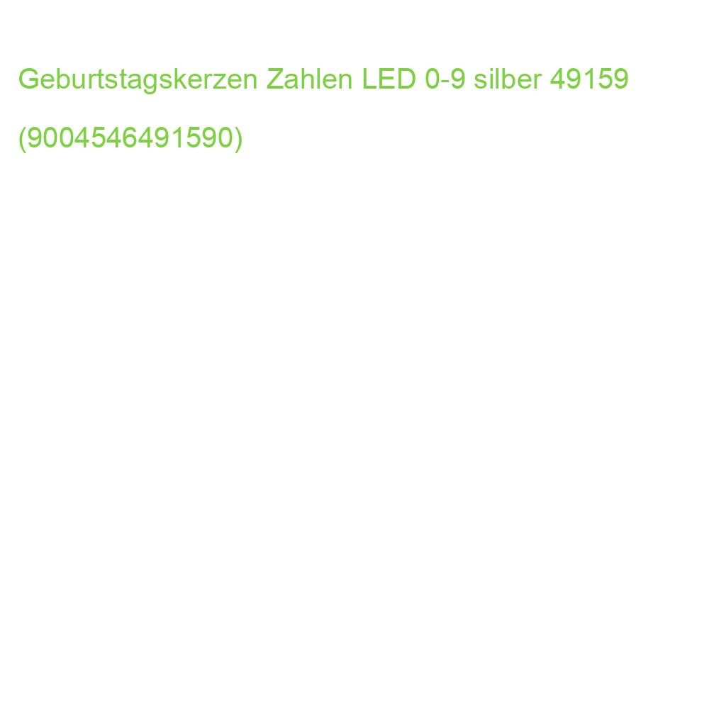 Geburtstagskerzen Zahlen LED 0-9 silber 49159 (9004546491590)