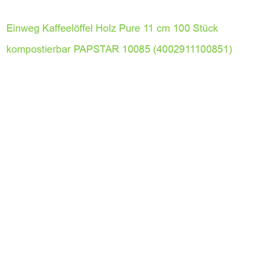 Einweg Kaffeelöffel Holz Pure 11 cm 100 Stück kompostierbar PAPSTAR 10085 (4002911100851)