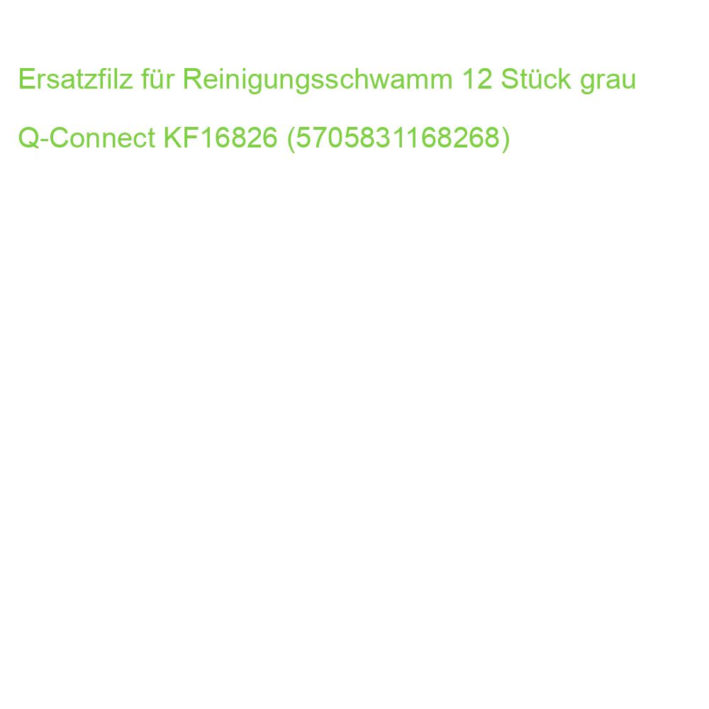 Ersatzfilz für Reinigungsschwamm 12 Stück grau Q-CONNECT KF16826 (5705831168268)
