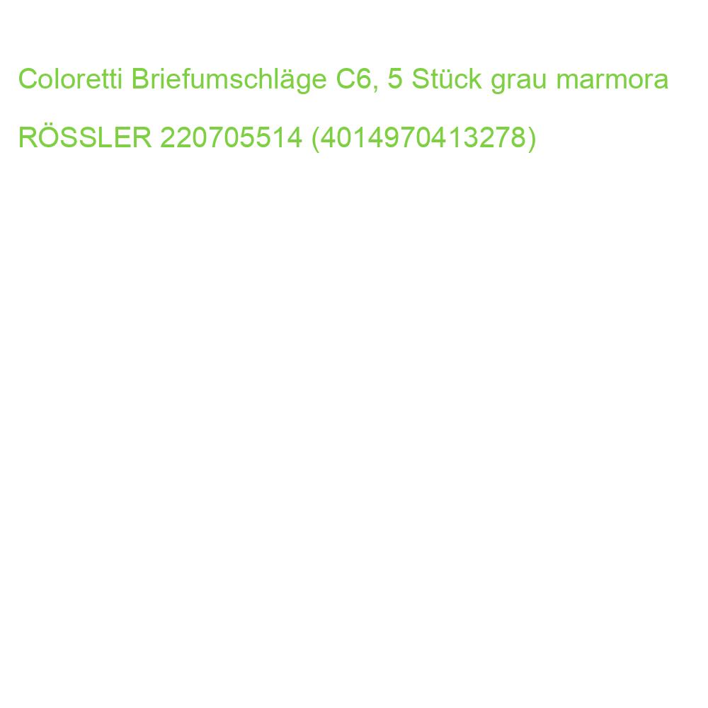 Coloretti Briefumschläge C6, 5 Stück grau marmora 220705514 (4014970413278)