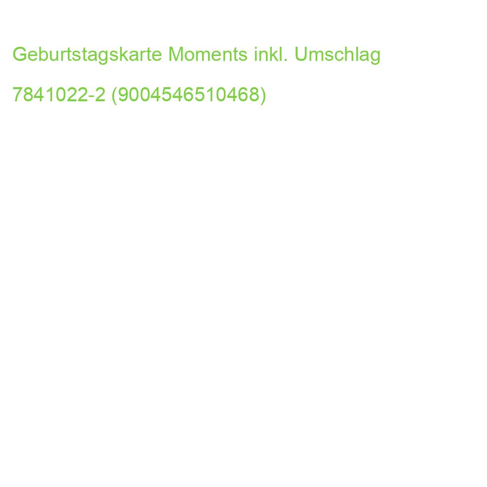 Geburtstagskarte Moments inkl. Umschlag Perleberg 7841022-2 (9004546510468)