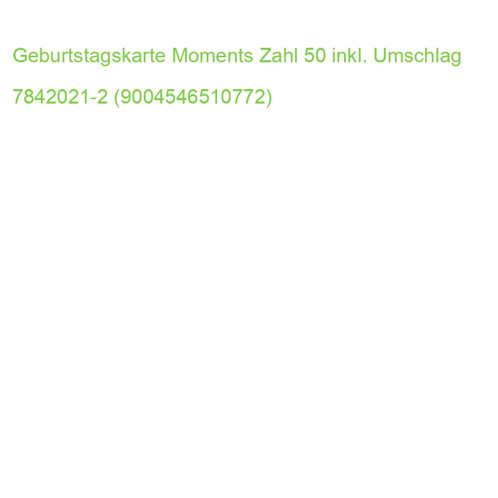 Geburtstagskarte Moments Zahl 50 inkl. Umschlag Perleberg 7842021-2 (9004546510772)