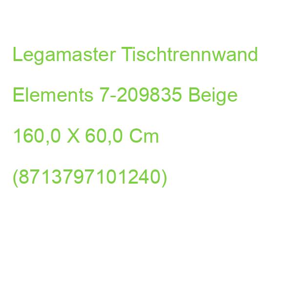 Legamaster Tischtrennwand Elements 7-209835, Beige 160,0 X 60,0 Cm (8713797101240)
