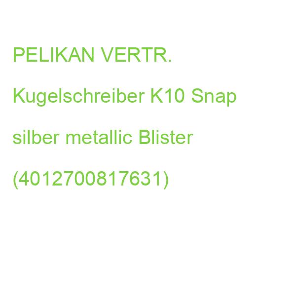 HAMELIN Pelikan Kugelschreiber K10 snap silber metallic Blister (4012700817631)