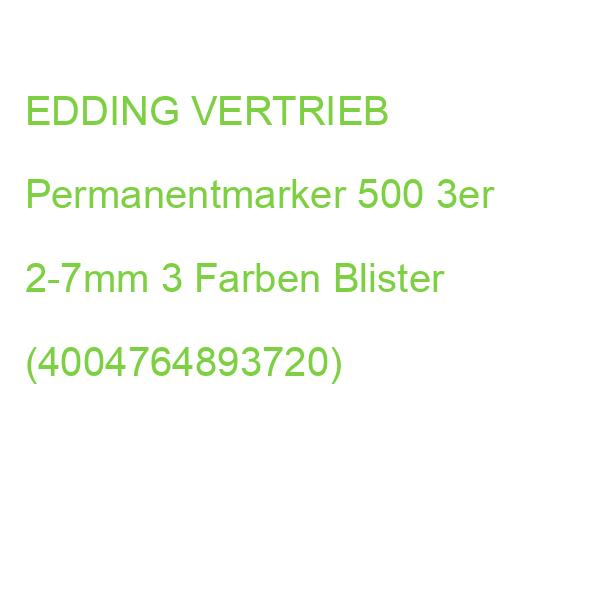 edding Permanentmarker 500 2-7mm 3 Stück Blister