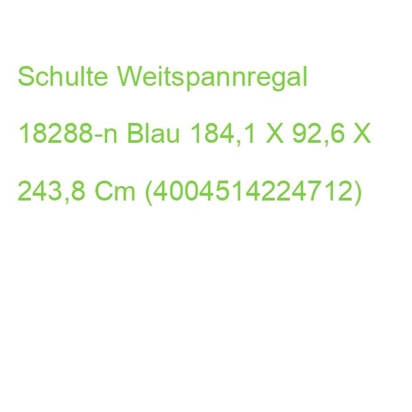 Schulte Weitspannregal 18288-n Blau 184,1 X 92,6 X 243,8 Cm (4004514224712)