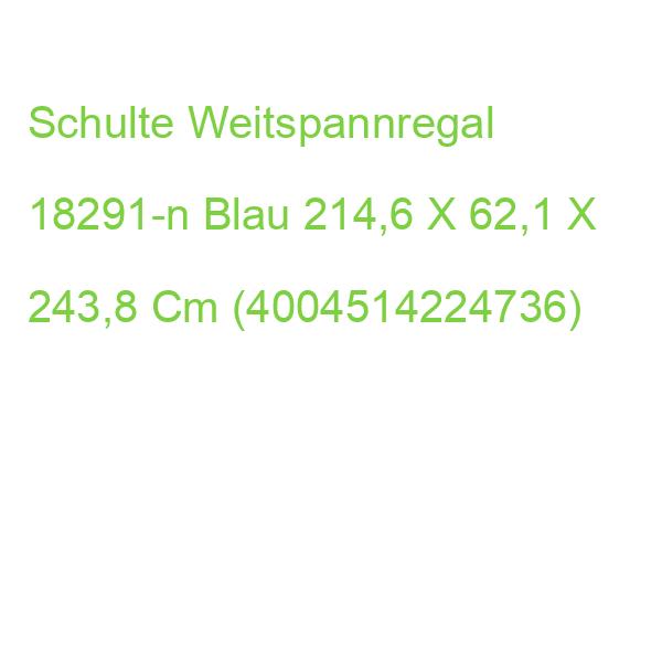 Schulte Weitspannregal 18291-n Blau 214,6 X 62,1 X 243,8 Cm (4004514224736)