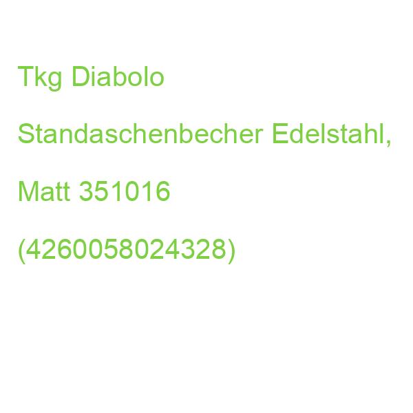 Tkg Diabolo Standaschenbecher Edelstahl, Matt 351016 (4260058024328)