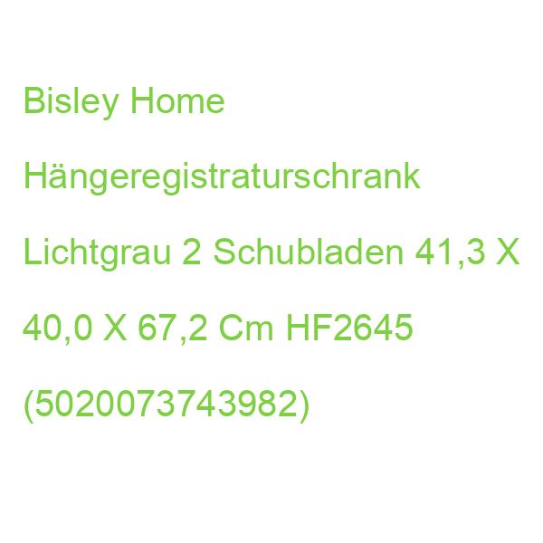 Bisley Home Hängeregistraturschrank Lichtgrau 2 Schubladen 41,3 X 40,0 X 67,2 Cm HF2645 (5020073743982)