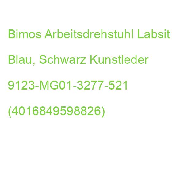 Bimos Arbeitsdrehstuhl Labsit Blau, Schwarz Kunstleder 9123-MG01-3277-521 (4016849598826)