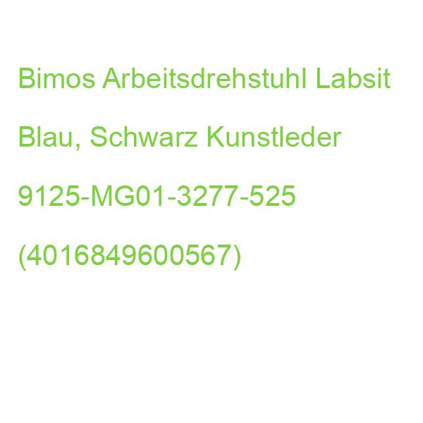 Bimos Arbeitsdrehstuhl Labsit Blau, Schwarz Kunstleder 9125-MG01-3277-525 (4016849600567)