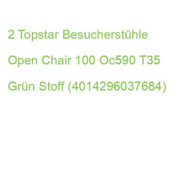 2 Topstar Besucherstühle Open Chair 100 Oc590 T35 Grün Stoff (4014296037684)