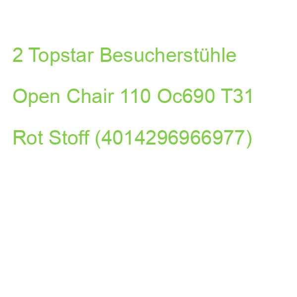 2 Topstar Besucherstühle Open Chair 110 Oc690 T31 Rot Stoff (4014296966977)