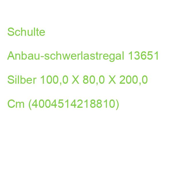 Schulte Anbau-schrägbodenregal 13651 Silber 100,0 X 80,0 X 200,0 Cm (4004514218810)