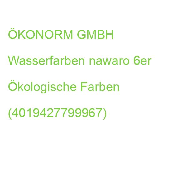 ökoNORM Wasserfarben nawaro Ökologische Farben 6 Stück