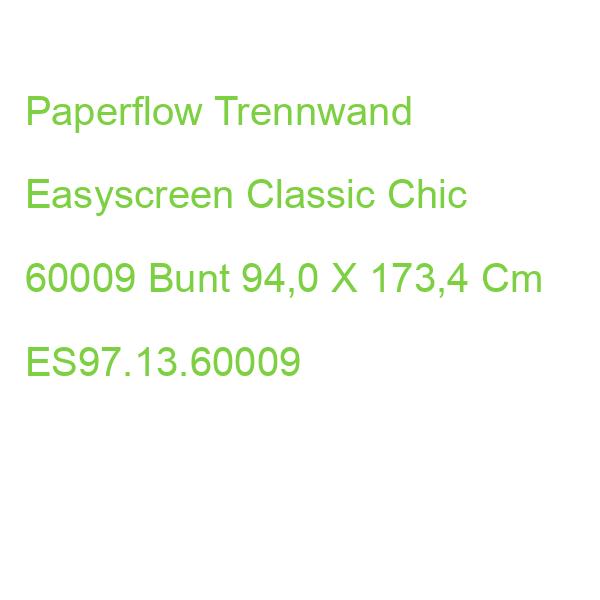 Paperflow Trennwand Easyscreen Classic Chic, 60009 Bunt 94,0 X 173,4 Cm, 1 St. ES97.13.60009