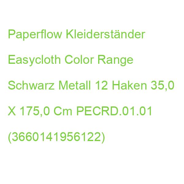 Paperflow Kleiderständer Easycloth Color Range Schwarz Metall 12 Haken 35,0 X 175,0 Cm PECRD.01.01 (3660141956122)