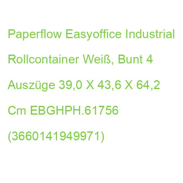 Paperflow Easybox Industrial Rollcontainer Weiß, Bunt 4 Auszüge 39,0 X 43,6 X 64,2 Cm EBGHPH.61756 (3660141949971)
