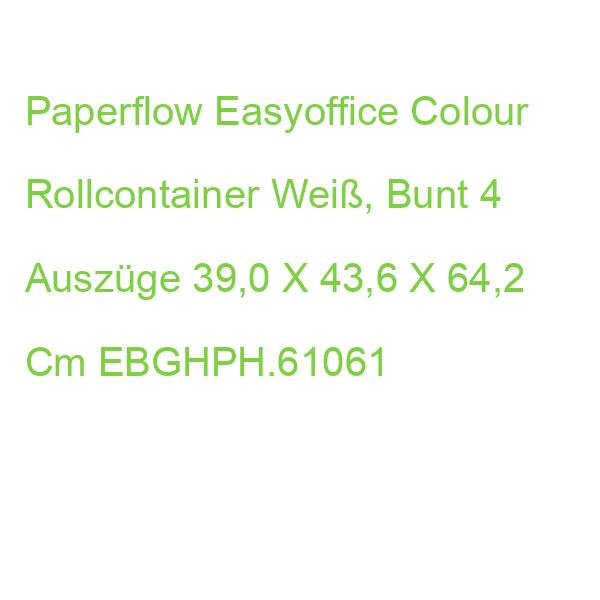 Paperflow Easybox Colour Rollcontainer Weiß, Bunt 4 Auszüge 39,0 X 43,6 X 64,2 Cm EBGHPH.61061