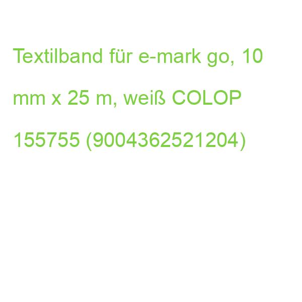 Textilband für e-mark go, 10 mm x 25 m, weiß COLOP 155755 (9004362521204)