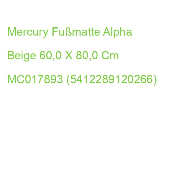 Mercury Fußmatte Alpha Beige 60,0 X 80,0 Cm MC017893 (5412289120266)