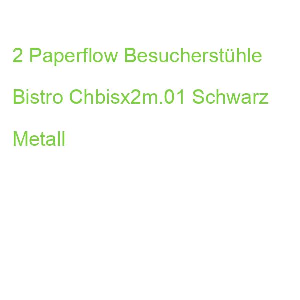 2 Meet Powered By Paperflow Besucherstühle Bistro Chbisx2m.01 Schwarz Metall
