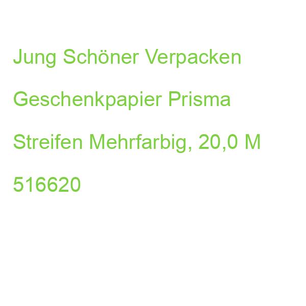Jung Schöner Verpacken Geschenkpapier Prisma Streifen Mehrfarbig, 20,0 M 516620