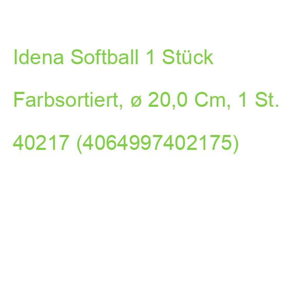 Idena Softball 1 Stück Farbsortiert,  20,0 Cm, 1 St. 40217 (4064997402175)