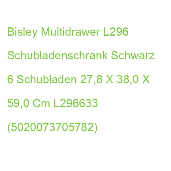 Bisley Multidrawer L296 Schubladenschrank Schwarz 6 Schubladen 27,8 X 38,0 X 59,0 Cm L296633 (5020073705782)