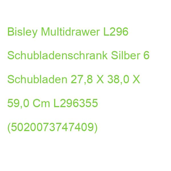 Bisley Multidrawer L296 Schubladenschrank Silber 6 Schubladen 27,8 X 38,0 X 59,0 Cm L296355 (5020073747409)