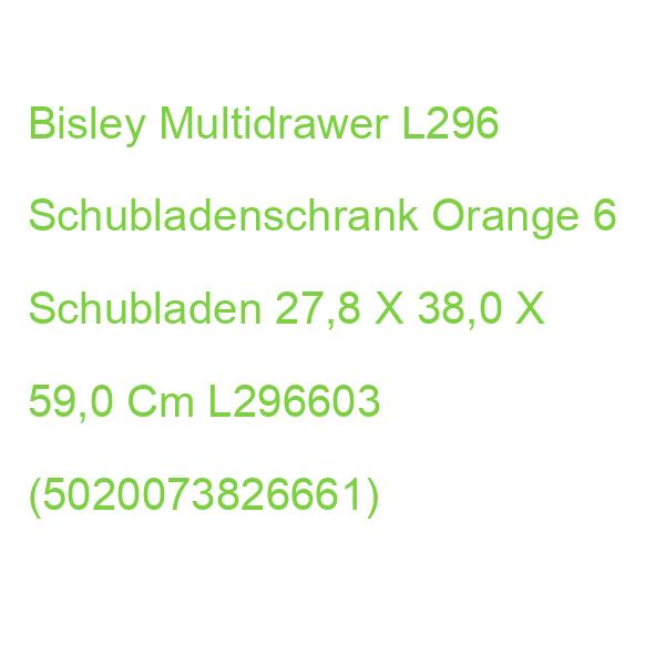 Bisley Multidrawer L296 Schubladenschrank Orange 6 Schubladen 27,8 X 38,0 X 59,0 Cm L296603 (5020073826661)