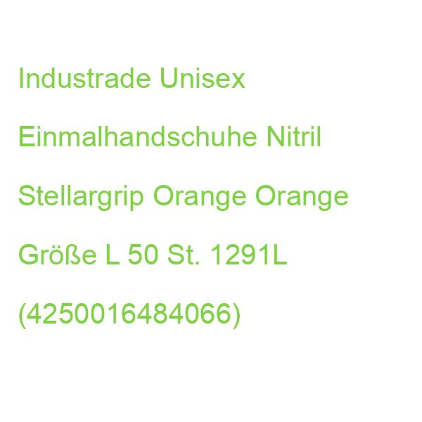 Industrade Unisex Einmalhandschuhe Nitril Stellargrip Orange Orange Größe L, 50 St. 1291L (4250016484066)