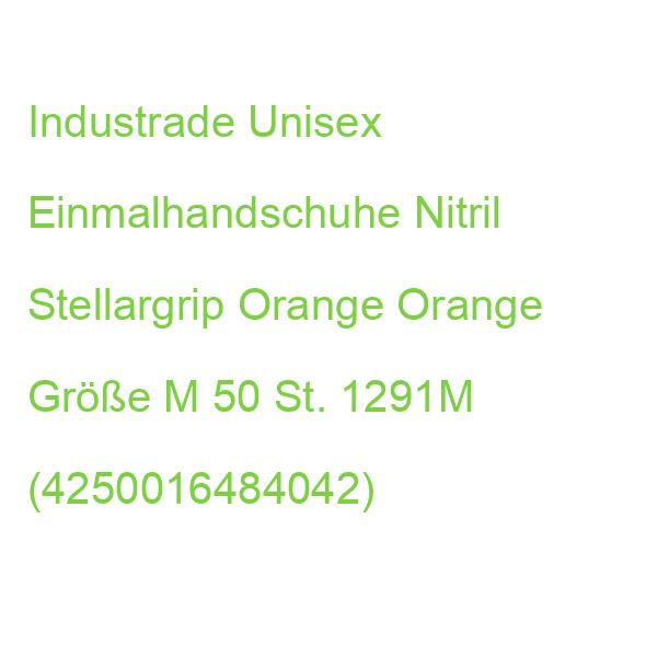 Industrade Unisex Einmalhandschuhe Nitril Stellargrip Orange Orange Größe M, 50 St. 1291M (4250016484042)