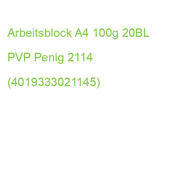 Arbeitsblätter für technisches Zeichnen 100g qm weiß DIN A4, 20 Blatt PVP Penig 2114 (4019333021145)