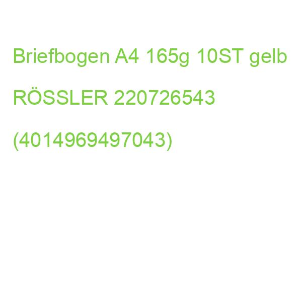Coloretti Briefbogen A4, 165g 10 Blatt goldgelb RÖSSLER 220726543 (4014969497043)
