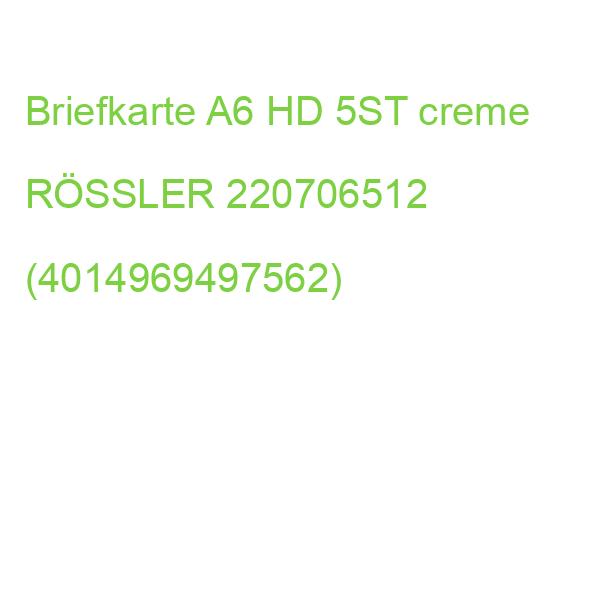 Coloretti Doppelkarte A6 hoch 5 Stück creme RÖSSLER 220706512 (4014969497562)