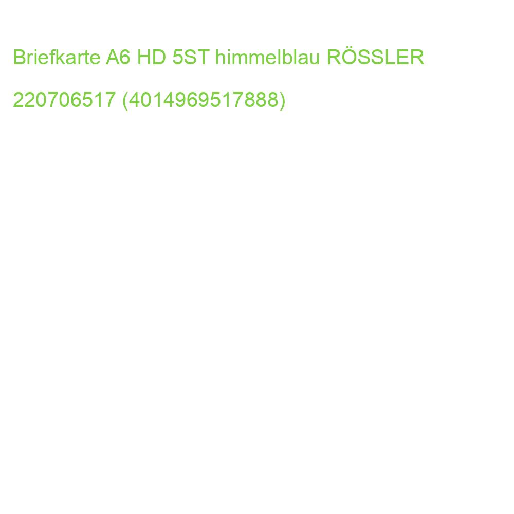 Coloretti Doppelkarte A6 hoch 5 Stück himmelblau RÖSSLER 220706517 (4014969517888)